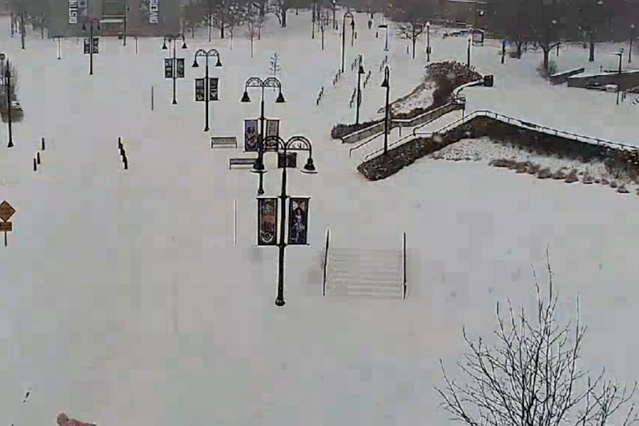 Campus cameras capture snow blanketing 91�ֿ� January 2026
