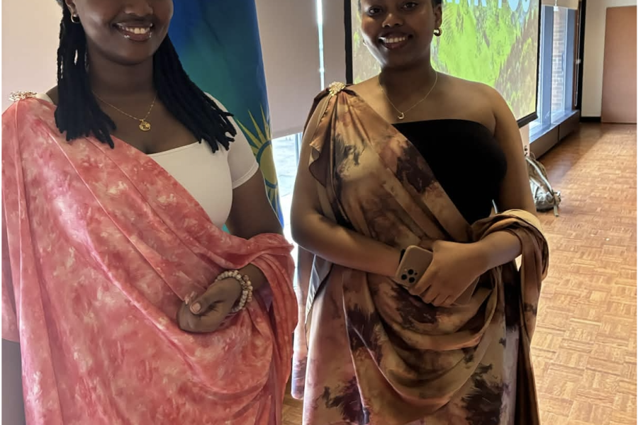 Ruth and Maylis after presenting at the cultural cafe.