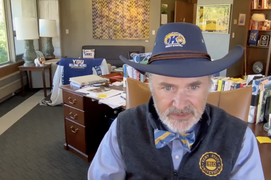 President Diacon Sports His Cowboy Hat During Talking With Todd September 2025