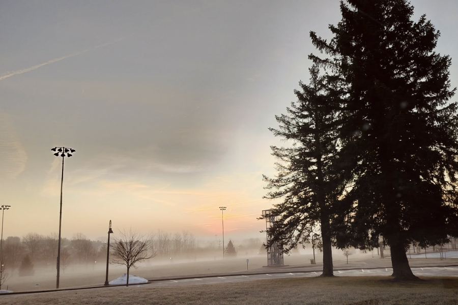 Sunrise near Student Recreation Fields by Elizabeth Kudravy.