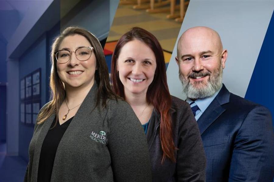 Kent State alumna Victoria Geigerich, Cassandra Galloway and Jason Joyce