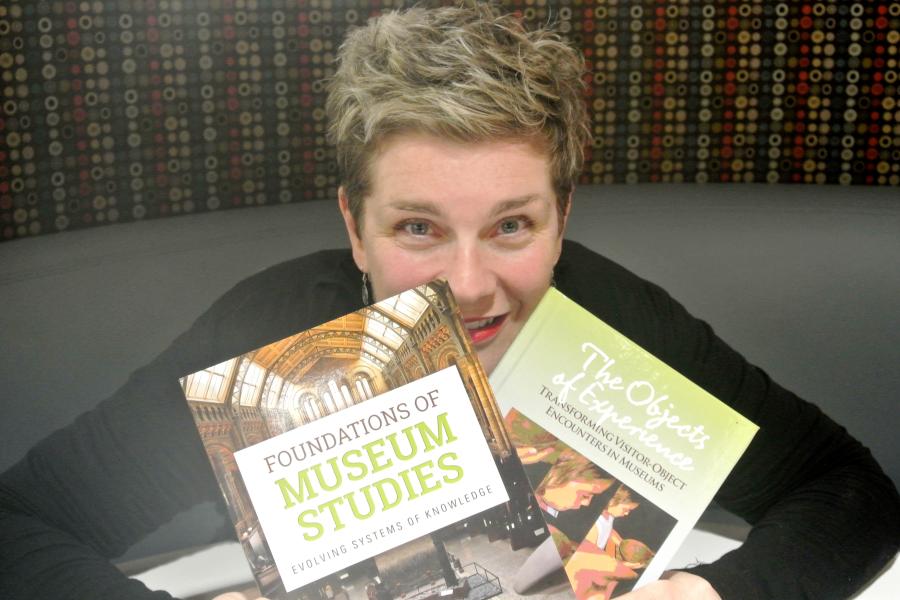 Kiersten F. Latham with copies of her books