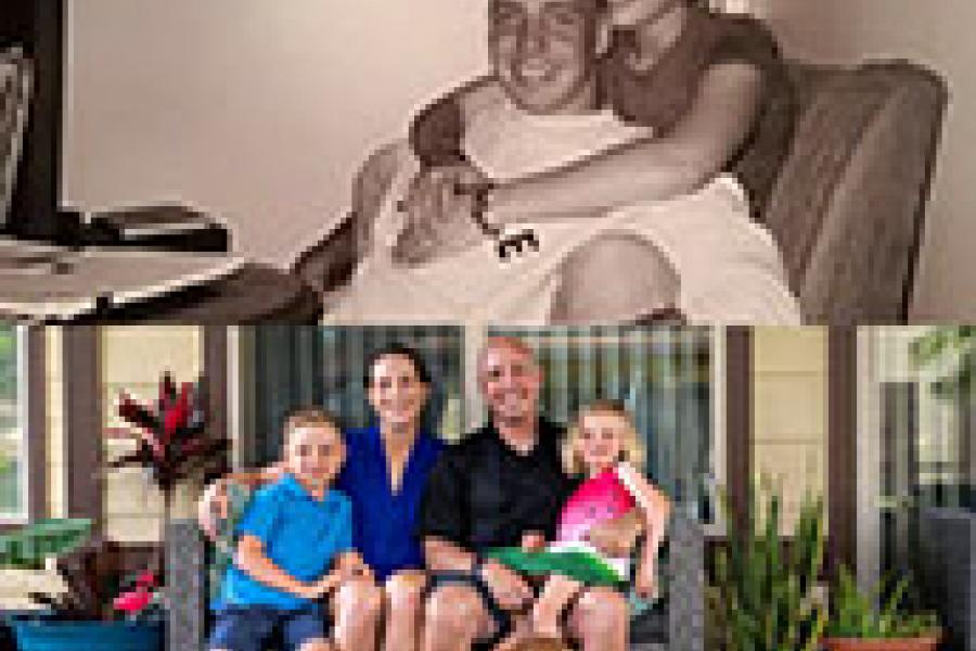 Dan and Alesandra then and now side by side photo