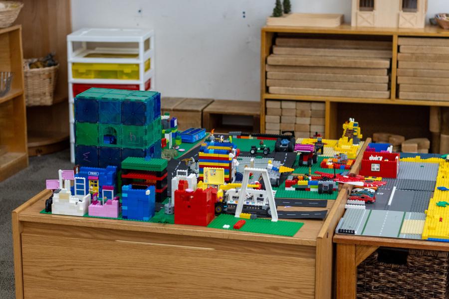 Legos built by kindergartners at the Child Development Center