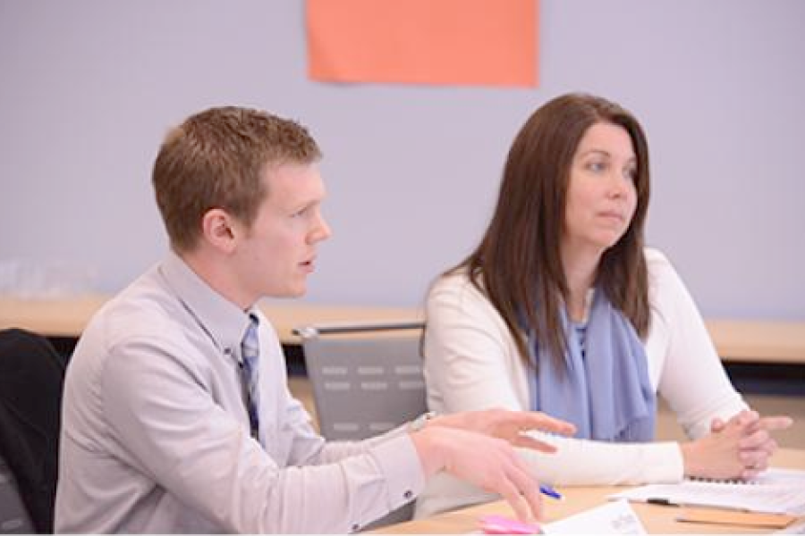 Program participants engage in discussion