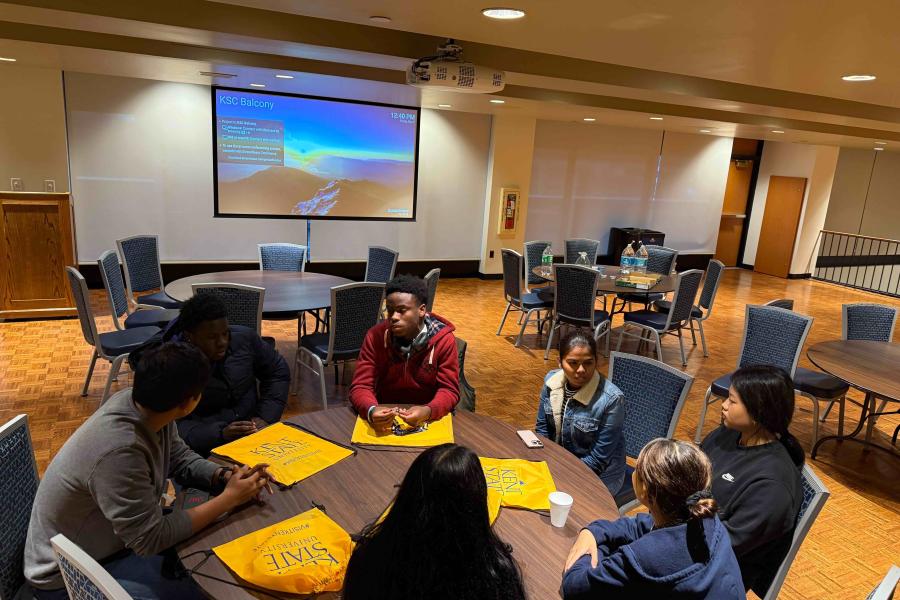 College and Career Academies students sitting at a table 