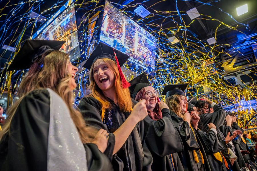 Graduating students inside the MACC Center for Fall 2025 Commencement Ceremony