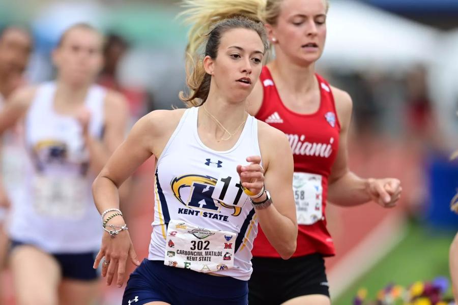 Matilde Carboncini competing for Kent State in Track and Field 