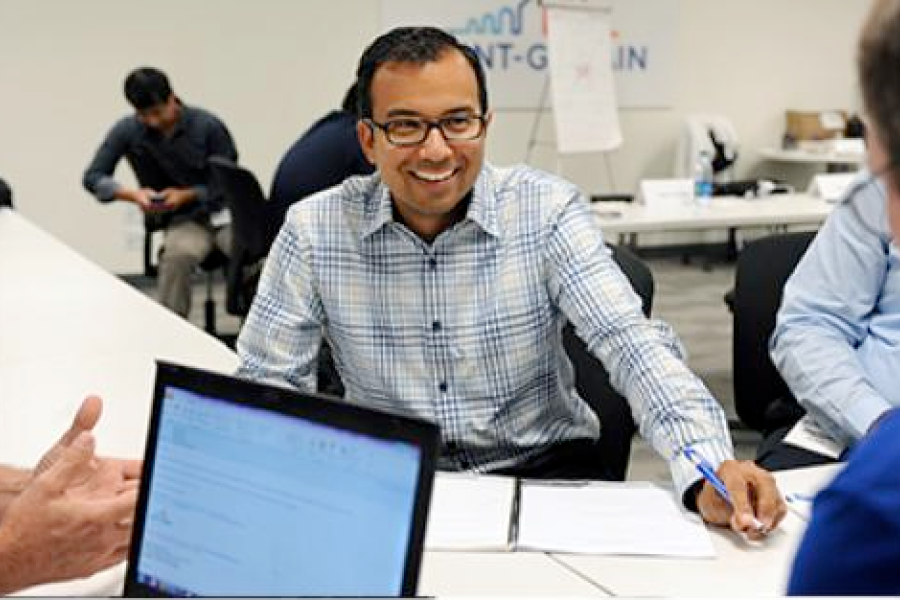 A smiling program participant