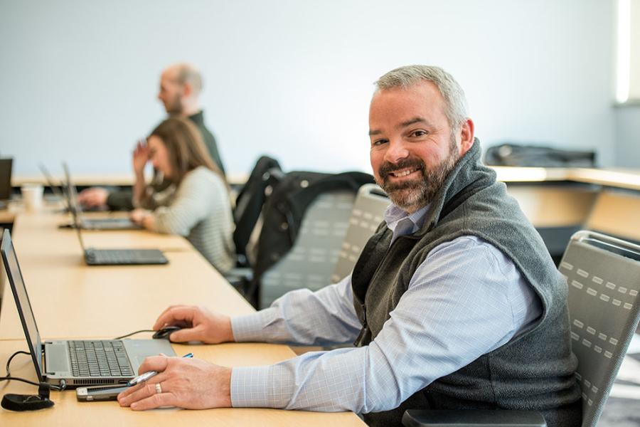 Program Participant at Computer