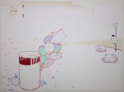 10-color screen print, laser cut elements