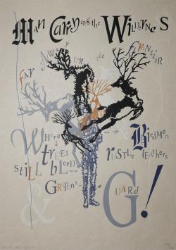 Relief artwork with thread