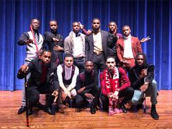 Brent Flores with fraternity brothers