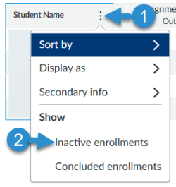 Canvas Gradebook: Show Inactive Enrollments