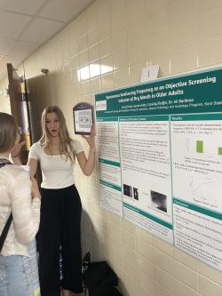 student presents at the EHHS Research Gallery