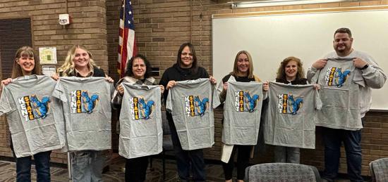 Clinical preceptors from area hospitals that attended the event included (from left) Tracy Vaughn, Emma Evitts, Mary Pannunizio, Stacy Megginson, Alicia Smith, Glory Zamarelli and  Trent Frederick. 