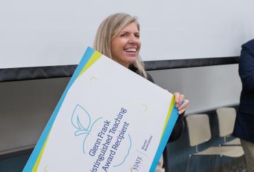 Tracy M. Dodson, Ph.D., classroom visit for Glenn Frank Distinguished Teaching Award