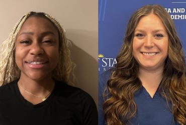 Kent State Twinsburg Students smiling at the camera side by side