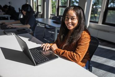 Junior Chelse Knight is Kent State's first User Experience Design major. Junior Chelse Knight is Kent State's first User Experience Design major.