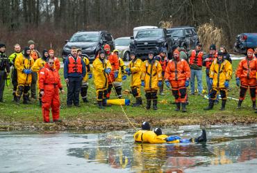 Portage County Water Rescue Team training exercise in Edinburg, Ohio