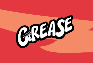 Grease logo over top a red background
