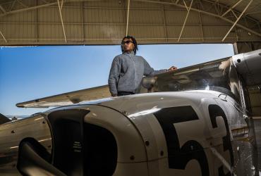 Ashanti Mallit is a junior in Kent State's professional pilot program.