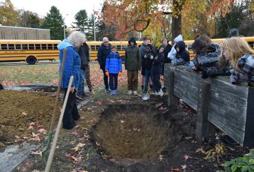 The group accesses the digging process