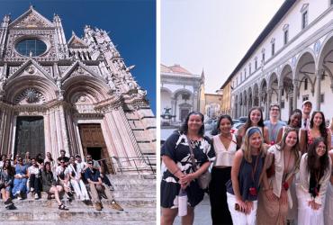 A group of Ñý¼§Ö±²¥ State nursing students studying abroad in Florence, Italy.