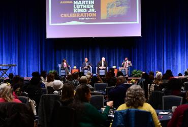 Kent State's Martin Luther King Jr. commemoration included a panel discussion entitled “Keeping Joy, Faith and ‘The Dream’ Alive in Uncertain Times” 