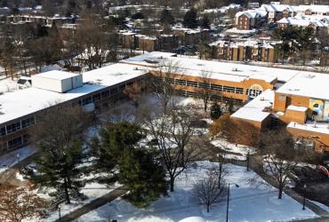 Kent State University’s Michael Schwartz Center is located at 800 E. Summit St. in Kent, Ohio. (Photo credit: Mike Rich, Kent State University)
