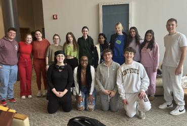 Phoenix Allen with fellow honors students