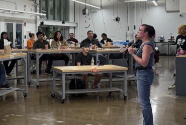 Rae Wilson in action at 2025 Elevator Pitch competition