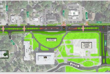 A rendering of upcoming construction on East Main Street. A rendering of upcoming construction on East Main Street.