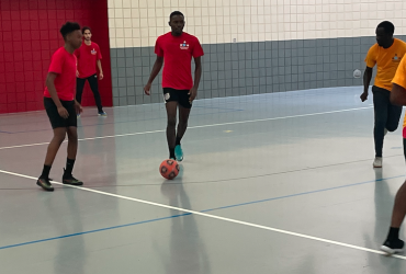 International students celebrated peace though sport with a soccer match. 