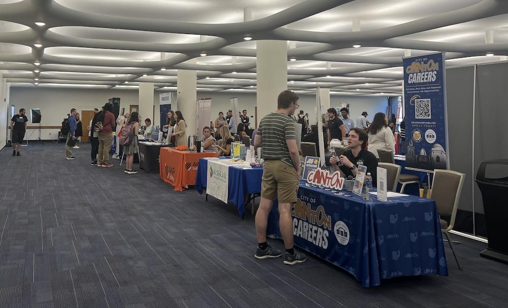 Students network at the Fall 2025 Job and Intership Fair