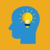 Brain and lightbulb icon