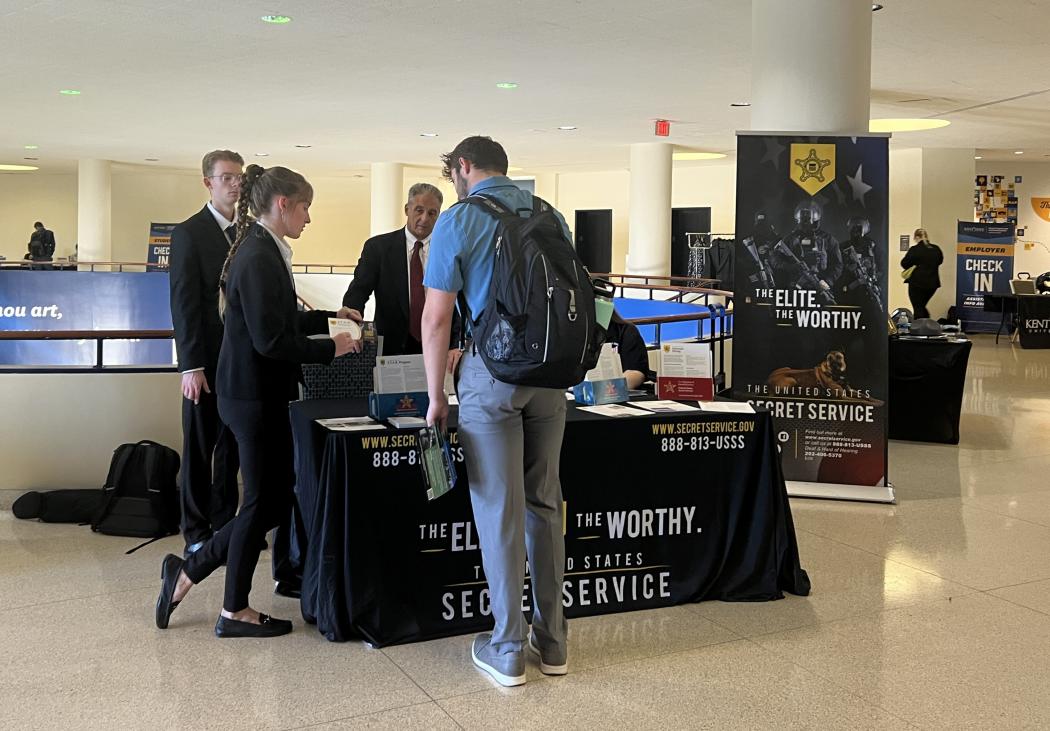 Students network at the Fall 2025 Job and Intership Fair
