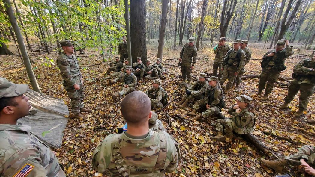 KSU ROTC cadets move the classroom to the woods
