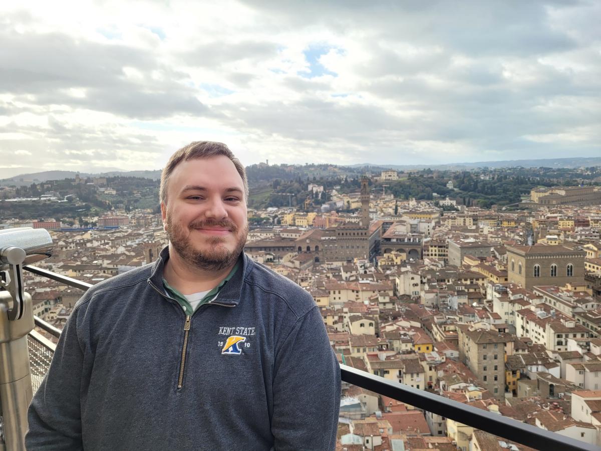 Andrew at the top of the Duomo in Florence