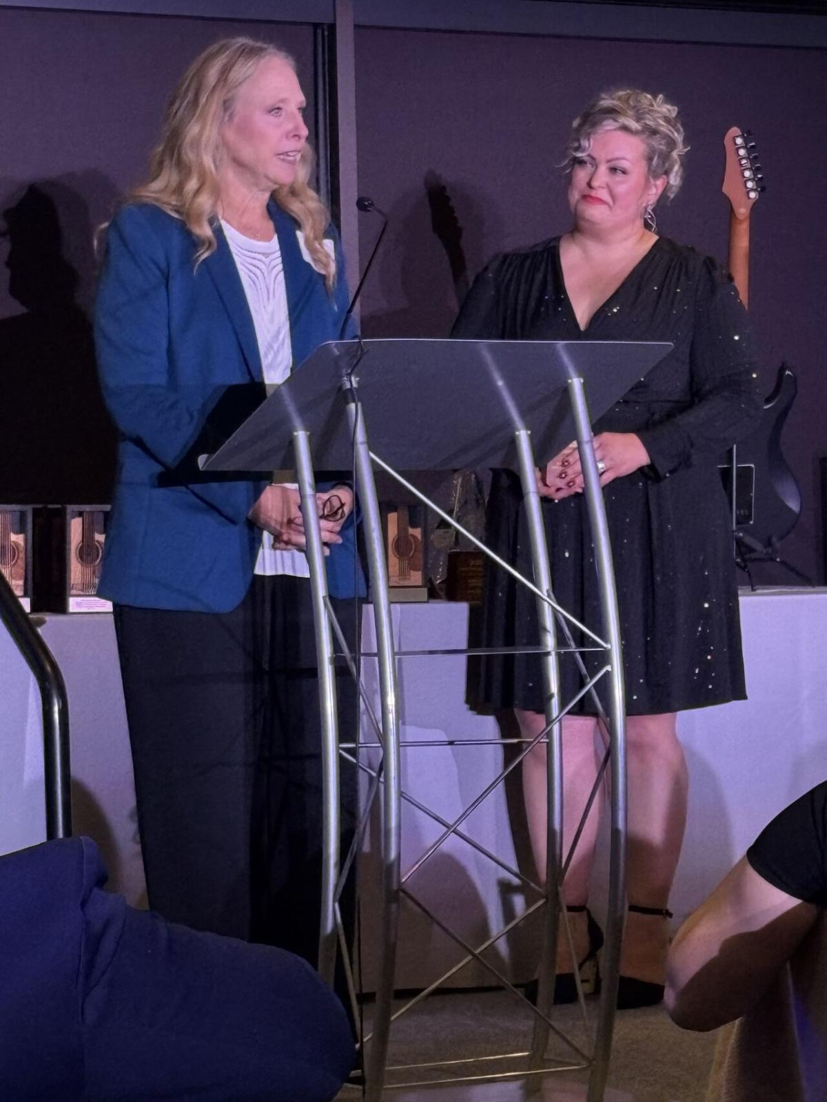 Stefanie Moore at the podium