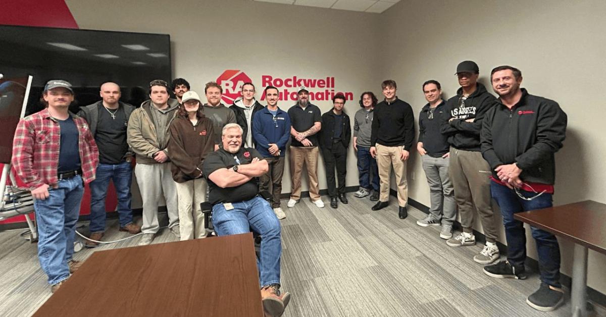 Engineering students visiting Rockwell Automation.