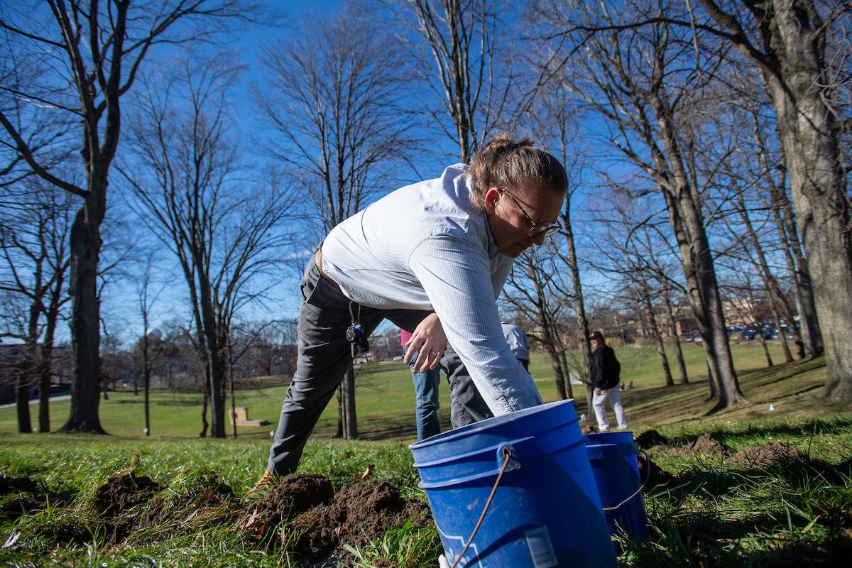 Bekkah Berryhill at the Veteran's Day bulb planting.
