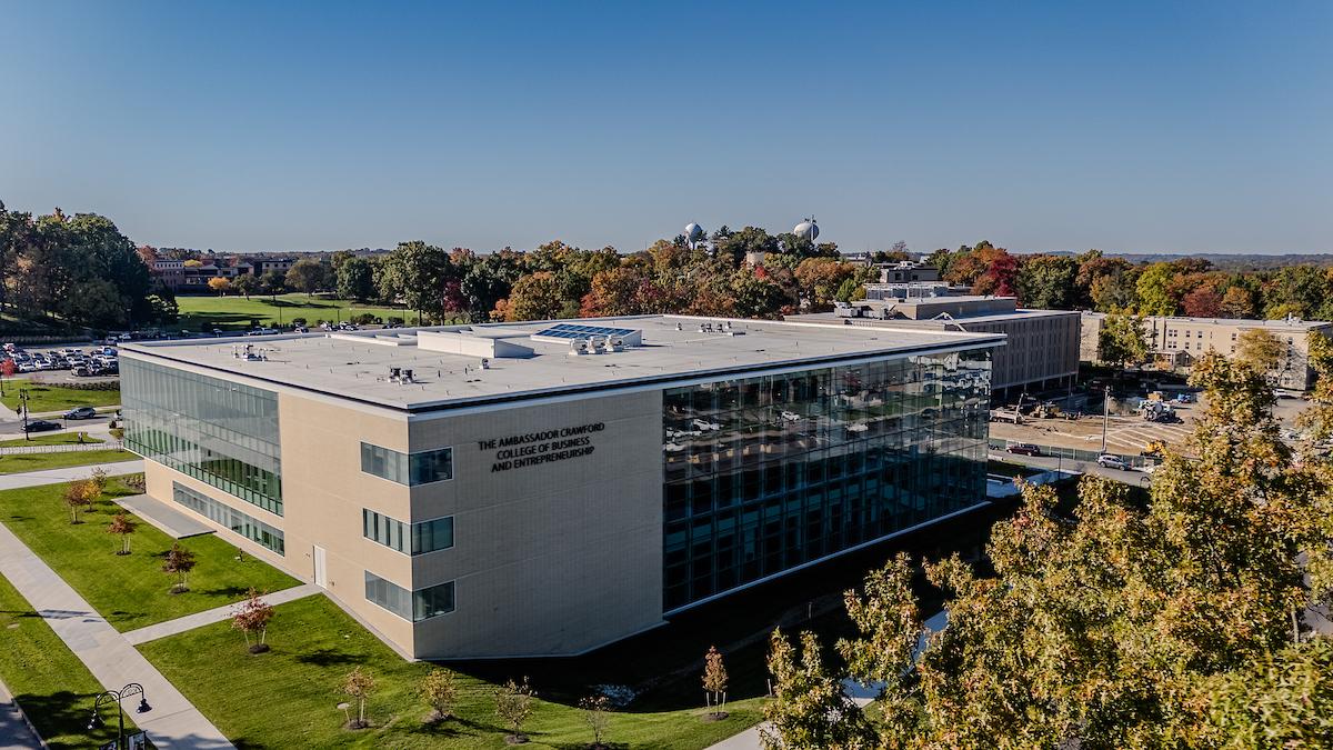 Crawford Hall - home of the Ambassador Crawford College of Business and Entrepreneurship