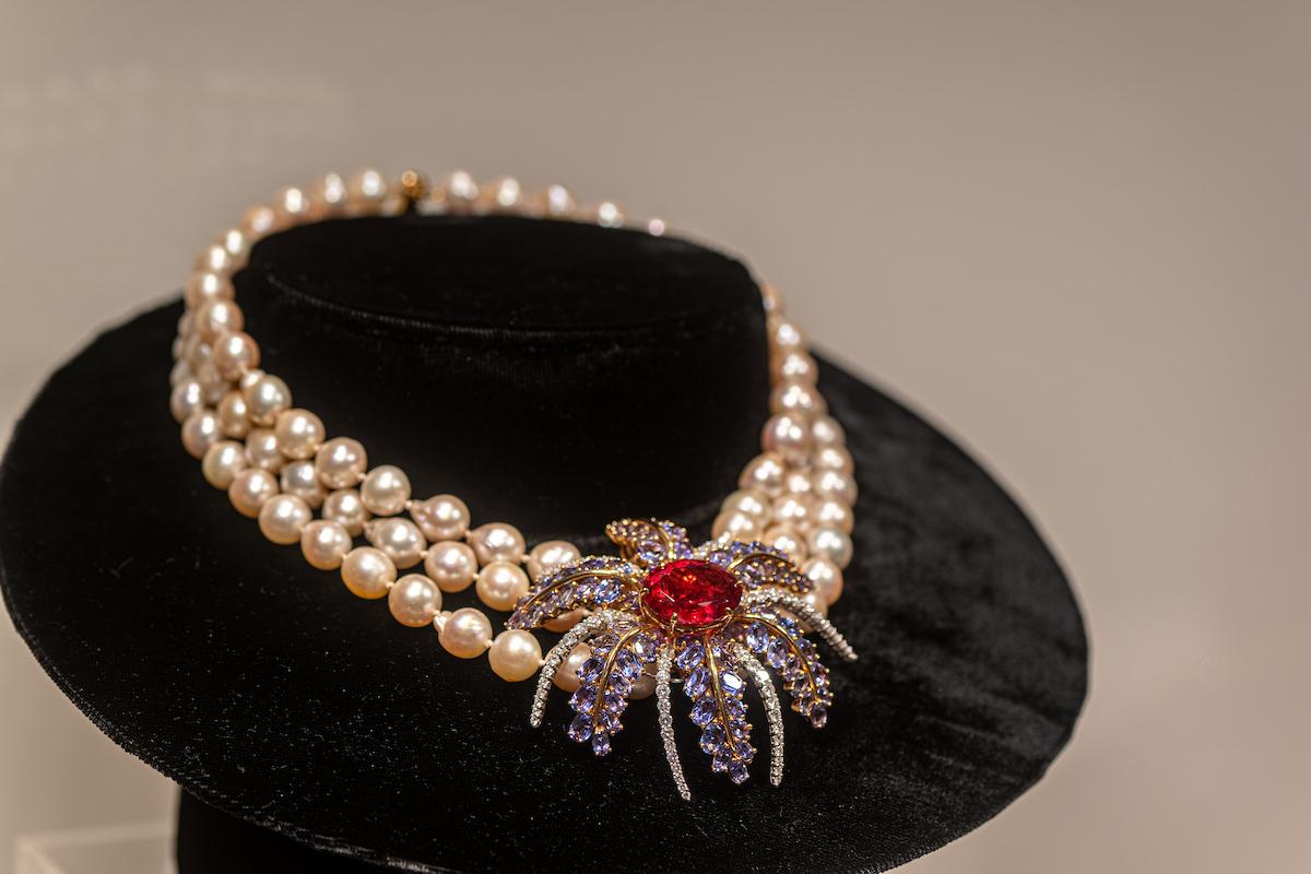 Jewelry inside the "Sparkle" exhibition.
