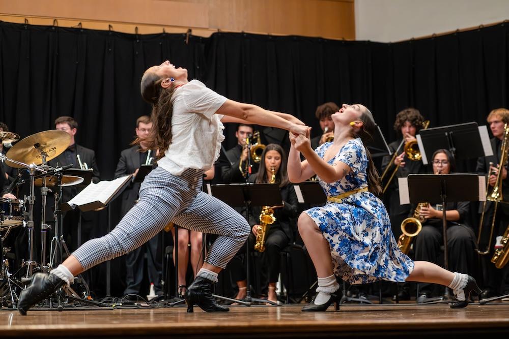 Student dancers perform at Ludwig during Sanabria's concert