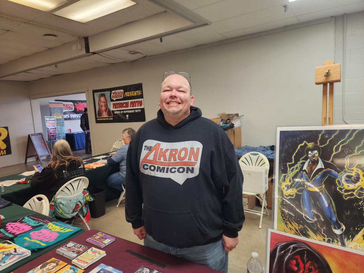 Daniel Gorman at Akron ComicCon.