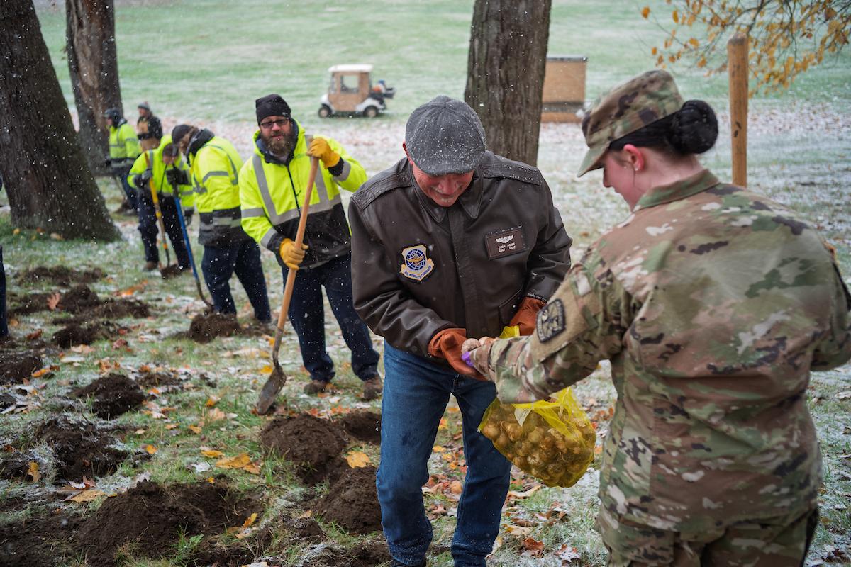Daffodil Hill planting Veterans Day 2025