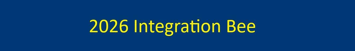 2026 Integration Bee banner
