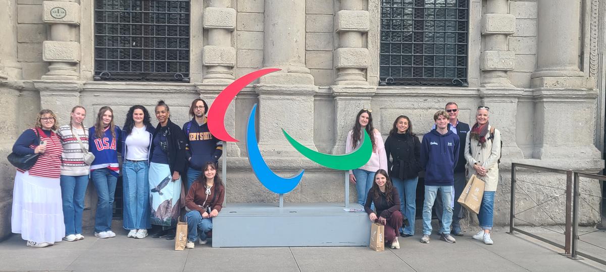 Students from a variety of majors took part in the Business of the Olympics, a for-credit spring break trip to Italy and Greece.