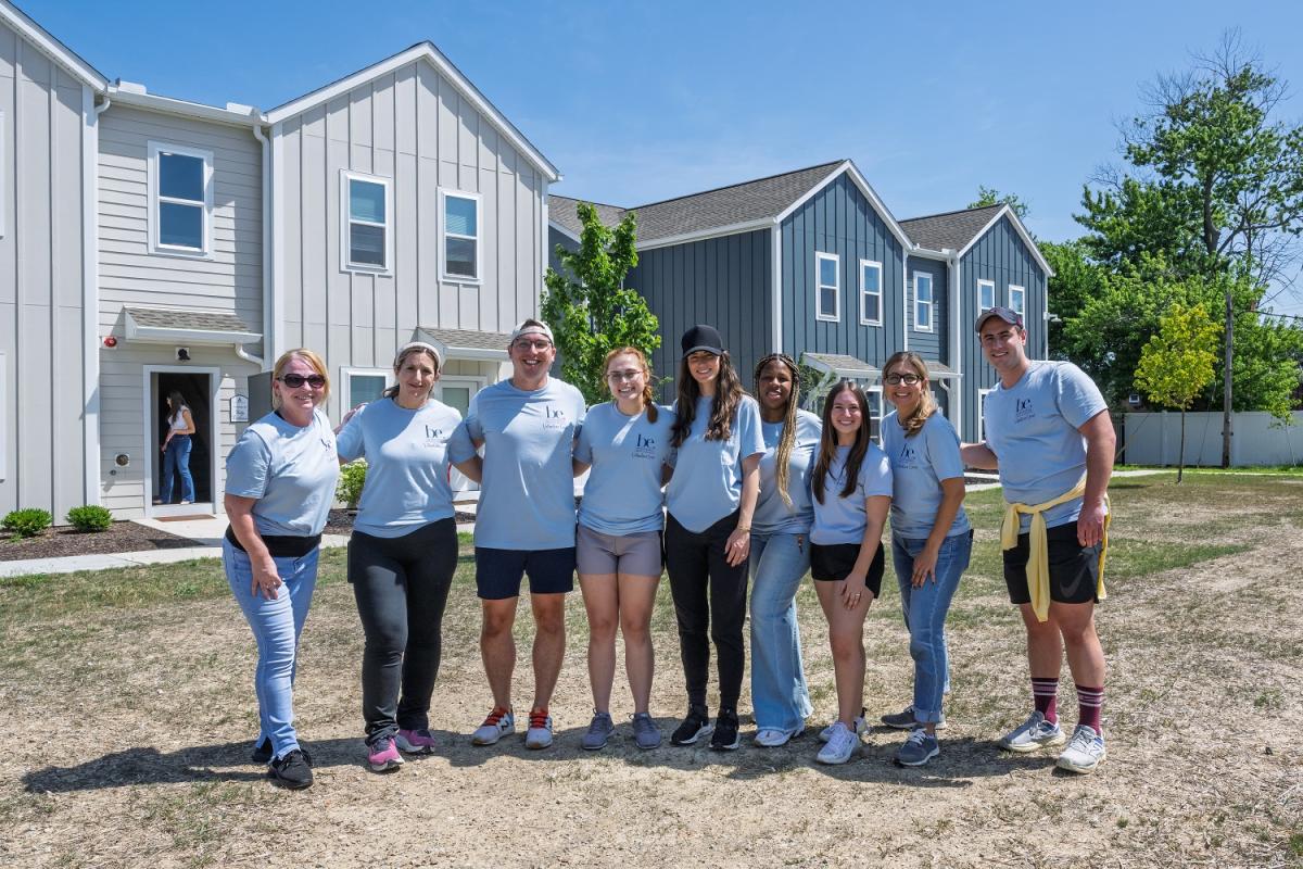 Volunteers from Medical Mutual help at Laura's Home, a women's and children's shelter in Cleveland Volunteers from Medical Mutual help at Laura's Home, a women's and children's shelter in Cleveland